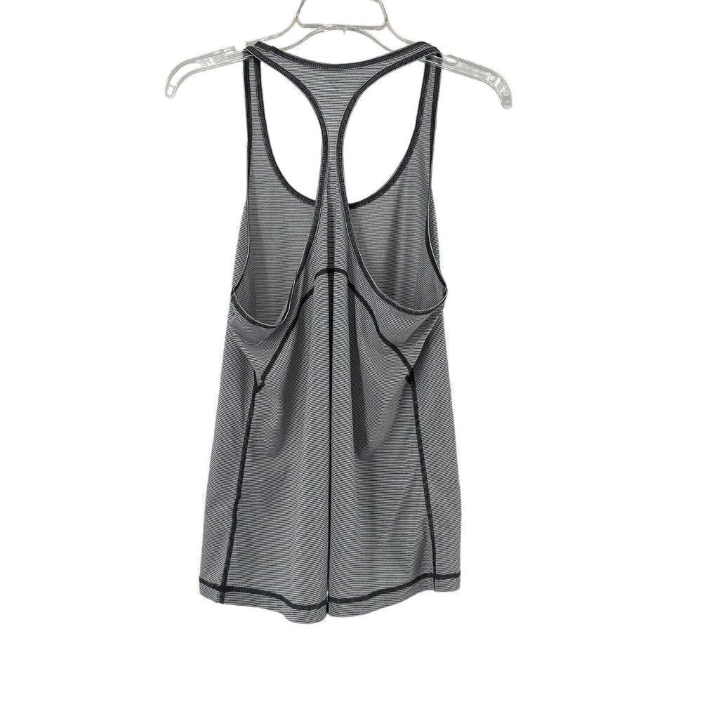 Z By Zella Tank Top Athletic Racerback Gray Striped Womens Size L Lightweight